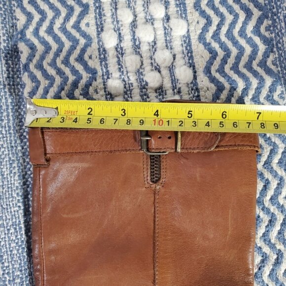 Italian Chestnut Brown Genuine Leather Riding Boot- 37 - Picture 14 of 15